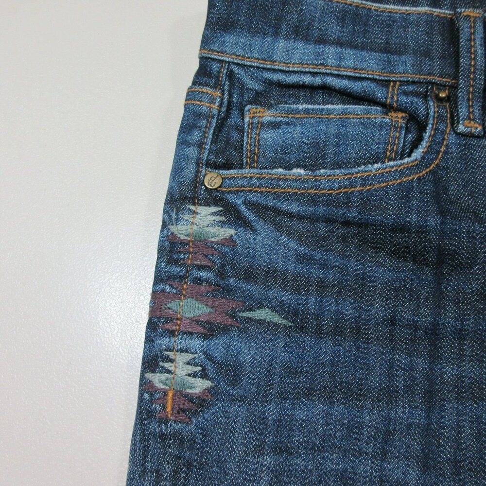 driftWood womens dark wash Jackie stretch embroidered Navajo skinny 26x31 NWOT - Picture 6 of 10